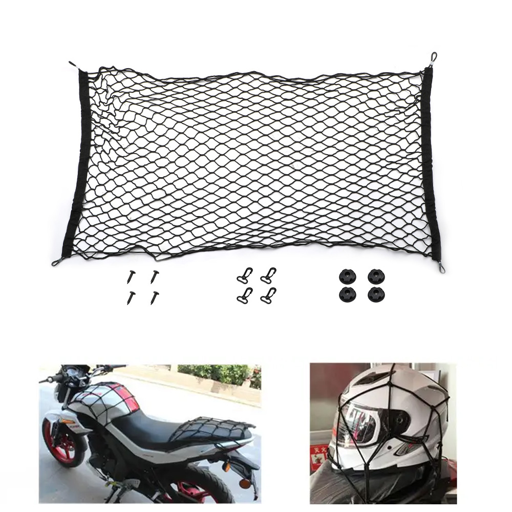 Car Cargo Net Trunk - Universele 90X40Cm/110X50Cm Motorfiets Opbergnettas Auto Kofferbak