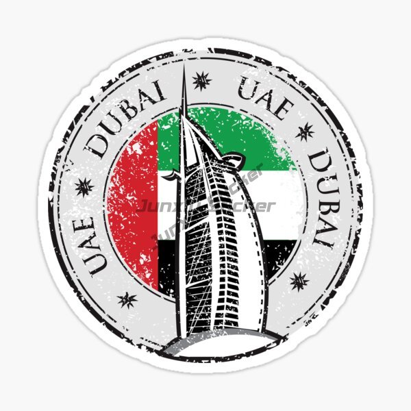 Car Accessories In Dubai - UAE Dubai Circulaire Nationale Vlag Embleem