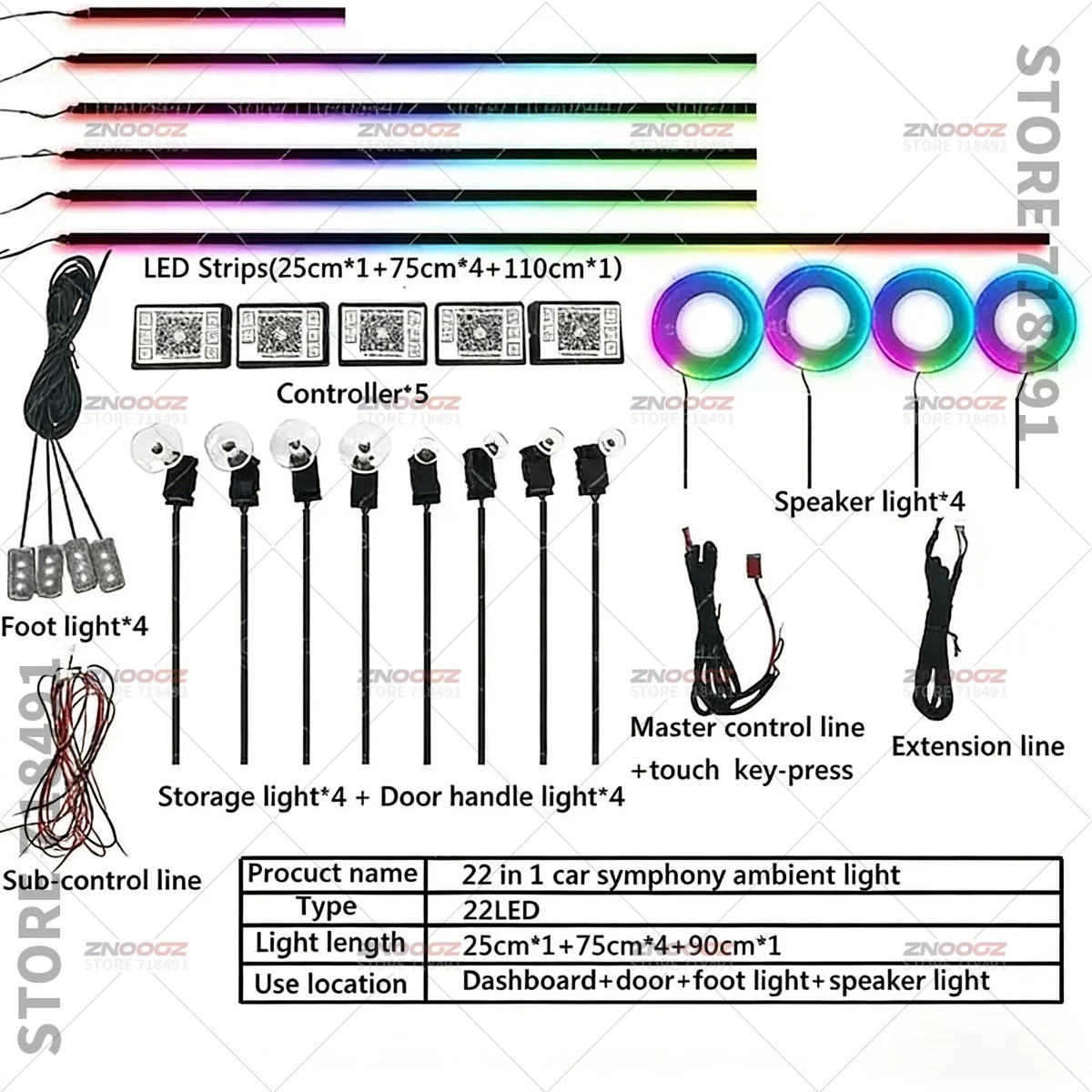 Voor Mazda Ertiga 22-in-1 RGB  - Car Accessories Ertiga recensie en prijs